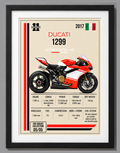 2017 Ducati 1299 Superleggera Motorcycle Art Print, A4 or A3, Unframed