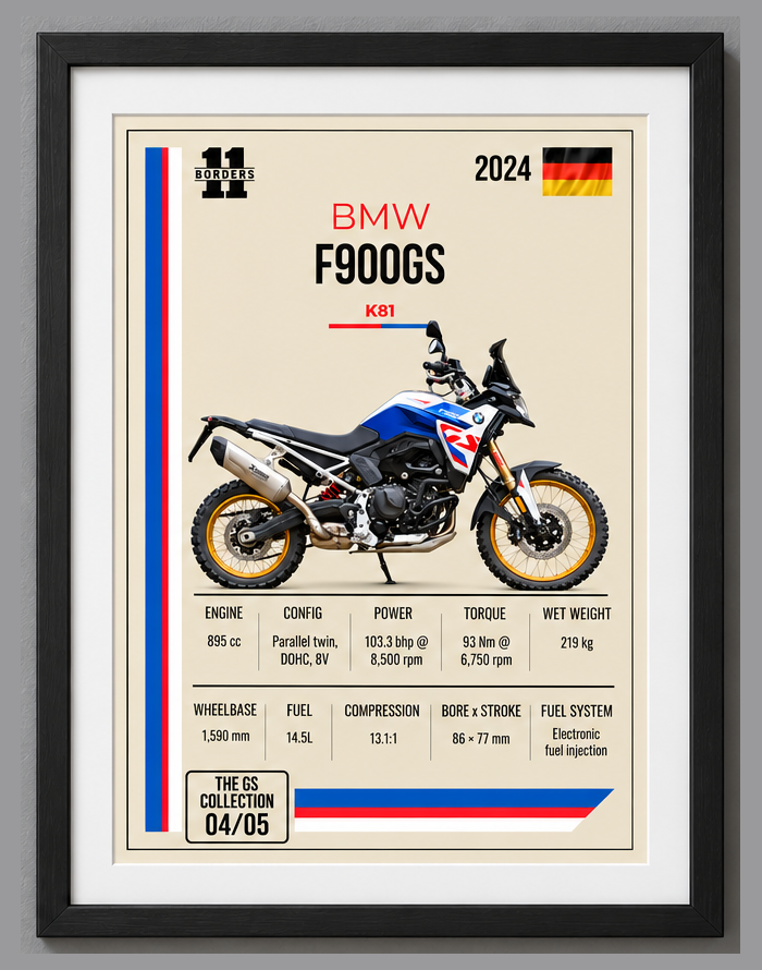 2024 BMW F900GS Motorcycle Art Print, A4 or A3, Unframed
