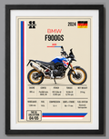 2024 BMW F900GS Motorcycle Art Print, A4 or A3, Unframed