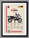2004 BMW R1150GSA Motorcycle Art Print, A4 or A3, Unframed