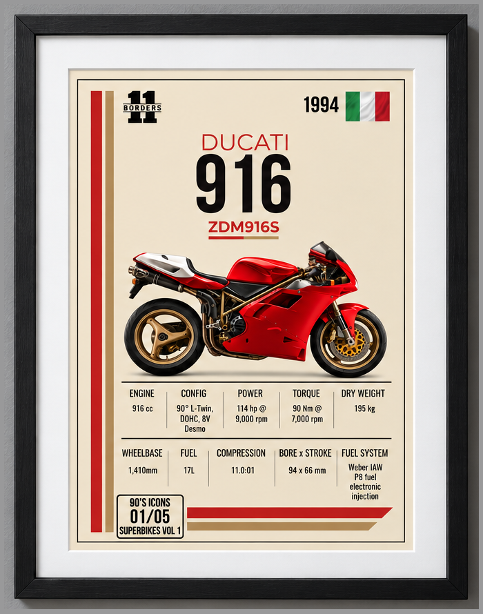 1994 Ducati 916 motorcycle art print