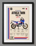 1993 Honda Africa Twin Motorcycle Art Print, A4 or A3, Unframed