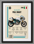 2006 Ducati Paul Smart 1000 LE Motorcycle Art Print, A4 or A3, Unframed