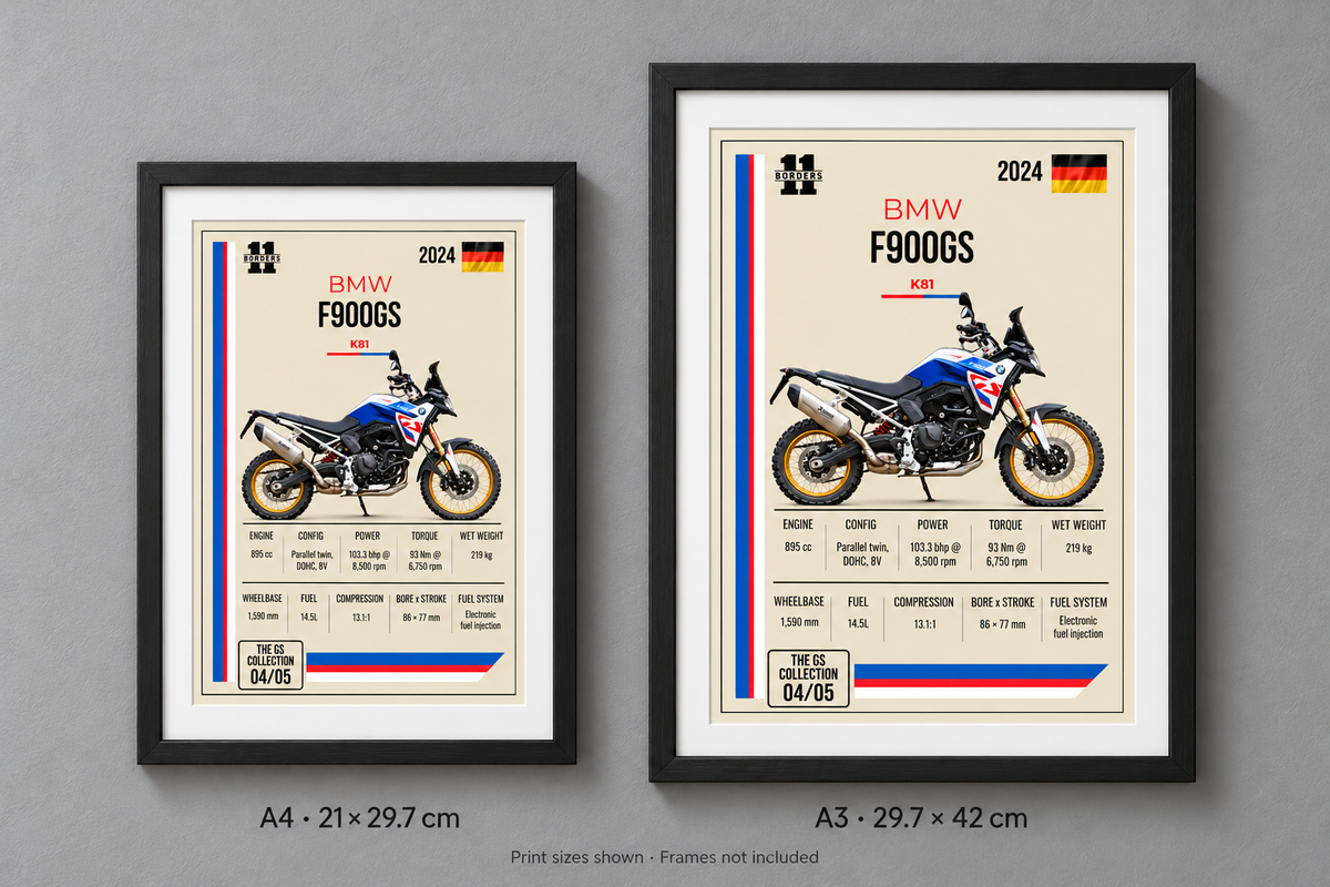 2024 BMW F900GS Motorcycle Art Print, A4 or A3, Unframed